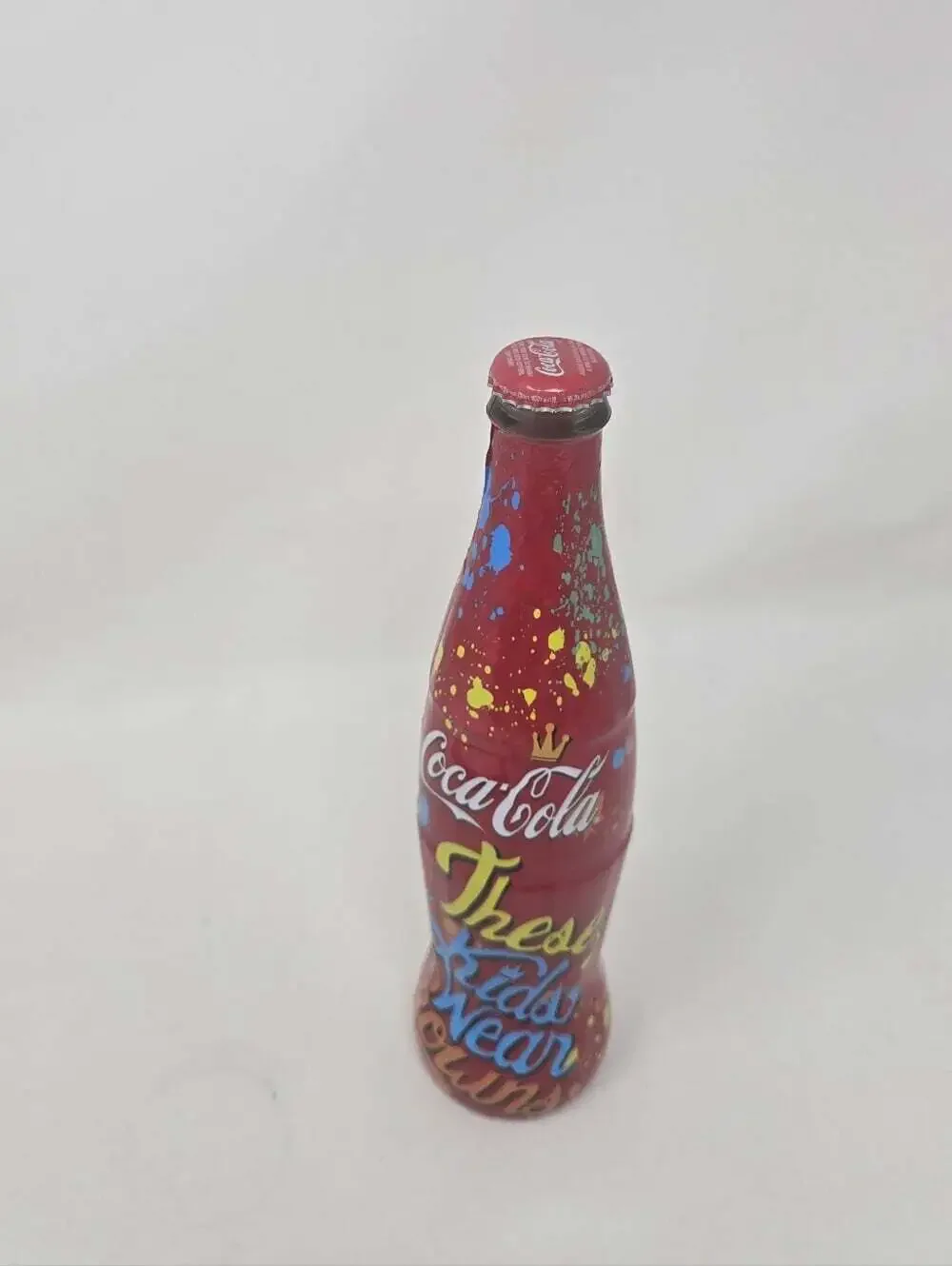 Ltd Edition Coca Cola Glass Bottle These Kids Wear Crowns Band Joe Porter RARE